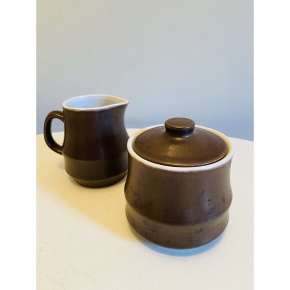 Vintage Casual Ceram Regency Stoneware Creamer and Sugar Bowl - Picture 2 of 13